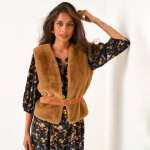 Veste sans manches en fausse fourrure - blancheporte