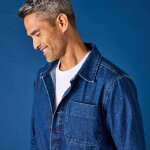 Veste worker boutonnée 3 poches jean coton - blancheporte Veste worker boutonnée 3 poches jean coton - blancheporte
