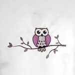 Vitrage brod chouette forme pointe pompon finition passe - tringle - blancheporte