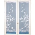 Vitrage droit hirondelles - la paire - blancheporte