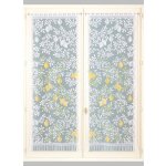 Vitrage droit maille dentelle motif citrons - la paire - blancheporte
