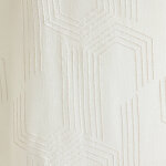 Vitrage passe - tringle motif gomtrique - blancheporte