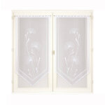 Vitrage pissenlits finition en pointe - la paire - blancheporte