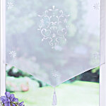 Vitrage pointe baroque brod finition passe - tringle - blancheporte