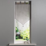 Vitrage voile double uni forme pointe finition pattes - blancheporte Vitrage voile double uni forme pointe finition pattes - blancheporte