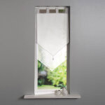 Vitrage voile double uni forme pointe finition pattes - blancheporte Vitrage voile double uni forme pointe finition pattes - blancheporte