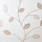 Vitrage voile motif petites feuilles - finition pattes - blancheporte