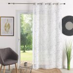 Voilage broderie demi - cercle - blancheporte
