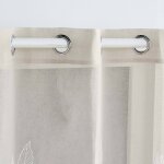 Voilage broderie petites feuilles - blancheporte