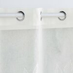 Voilage broderie petites feuilles - blancheporte