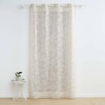 Voilage imprim fleurs de cerisier - finition oeillets - blancheporte