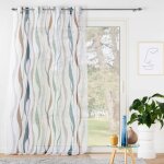 Voilage imprim� vagues multicolores - blancheporte