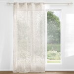 Voilage motif feuillage dor� - blancheporte