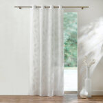 Voilage motif plumes - finition ?illets - blancheporte