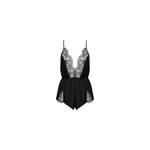 Bluebella combishort genevieve en satin luxueux noir / transparent Bluebella combishort genevieve en satin luxueux noir / transparent