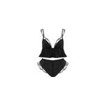 Bluebella ensemble caraco et short marabel en satin luxueux noir / transparent Bluebella ensemble caraco et short marabel en satin luxueux noir / transparent