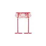 Bluebella harnais de cuisse rosalie rouge / transparent