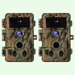 Pack x2 camras de chasse 64mp 1296p 940nm ir camera chasse infrarouge vision nocturne, 0, 1s vitesse ...