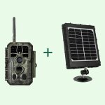Pige photo 64mp photo 1296p video vision nocturne | a280w + kit panneaux solaires gris