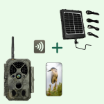 Pige photographique wifi photo 64mp et video 1296p serie a350w - v + kit panneaux solaires vert