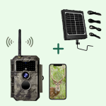 Pi�ge photographique wifi photo 64mp video 1296p w600 + kit panneaux solaires vert