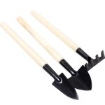 3 pcs mini kit d'outils de jardinage  long manche en mtal