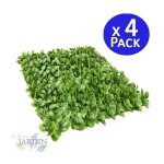 4 x mur vgtal artificiel brise - vue verdissement balcon clture de jardin, avec treillis, 50 x 50 ...