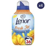 6x36 lavages rayons de soleil - adoucissant lenor fresh air