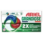 Ariel grandiose pods, lessive liquide en capsules 21 lavages, original 2 actions ; d�tachante et anti ...