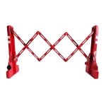 Barrière de chantier extensible 230 cm en plastique rouge viso Barrière de chantier extensible 230 cm en plastique rouge viso
