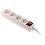 Bloc 4 prises 16a 2p + t avec interrupteur blanc - zenitech Bloc 4 prises 16a 2p + t avec interrupteur blanc - zenitech