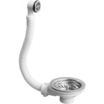 Bonde � panier 90mm avec trop - plein pour �vier wirquin