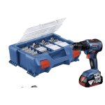 Bosch perceuse - visseuse sans fil gsr 18v - 55 mit 2x akku gba 18v / 4ah, l - case pick & click - 06019h5209 ...
