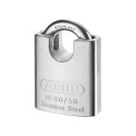 Cadenas abus france - 90 / 50 tout inox double verrouillage - 33635