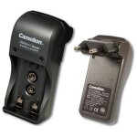 Chargeur pour piles rondes nimh avec accus camelion travel bc - 1001a