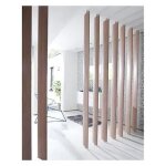 Cloison amovible � lames orientables ella aspect bois naturel h. 252 x l. 18 cm