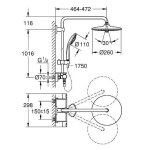 Colonne douche thermostatique grohe vitalio joy 260 + nettoyant robinetterie grohclean Colonne douche thermostatique grohe vitalio joy 260 + nettoyant robinetterie grohclean