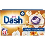 Dash lessive capsules 2 en 1 ambre et orchid�e pack de 38 capsules