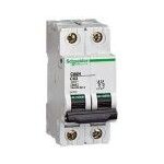 Disjoncteur modulaire multi 9 - c60n - 2 ples - 4 a - courbe d - schneider electric 24583