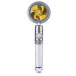 Douchette savewater power venteo pommeau de douche avec hlice haute pression economise et filtre l'eau ...