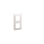 Essensya plaque 2 postes rversible entraxe 71mm blanc
