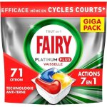 Fairy platinum plus tout - en - 1 pastilles lave - vaisselle, 71 capsules, citron,