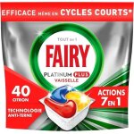 Fairy platinum plus tablettes lave - vaisselle all in one, citron, 40 capsules