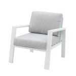 Fauteuil d'ext�rieur aluminium blanc / gris - vado -
