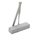 Ferme - porte ts profil force 2 / 4 avec bras compas - argent