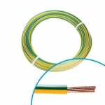 Fil lectrique rigide h07vr 6 vert / jaune - nexans - couronne de 25m