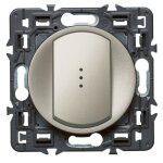 Interrupteur / va et vient lumineux legrand c�liane soft 10a titane (voyant fourni)