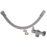 Kit de raccordement wc avec un robinet de wc, un flexible, 2 joints Kit de raccordement wc avec un robinet de wc, un flexible, 2 joints