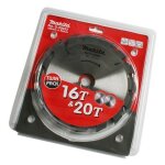 Lot de 2 lames de scie circulaire 185 x 30 mm : 16 dents (d - 03903) et 20 dents (d - 09634) makita d ...