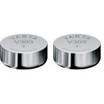 Lot de 2 piles oxyde argent v303 sr44sw 1, 55 volt / varta